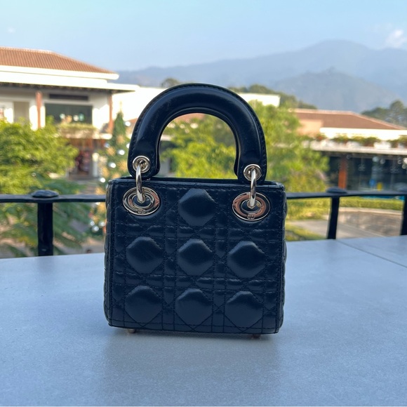 Christian Dior Micro Lady Dior Black Cannage Lambskin Gold Hardware - Picture 9 of 10